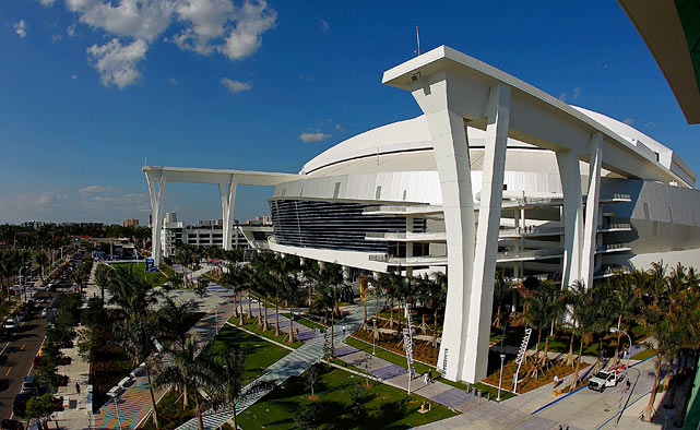 Marlins Park, an abstract, contemporary building combining baseball, Art and the essence Miami.  espn.go.com